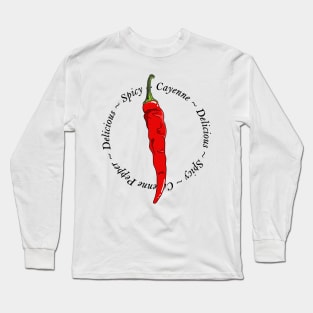 Cayenne Chili Pepper Long Sleeve T-Shirt